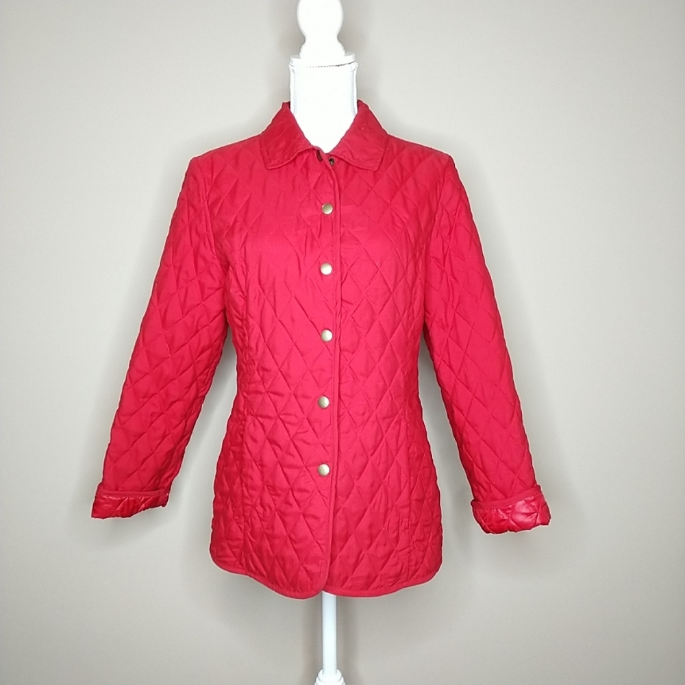 Pendleton Vintage Quilted Red Snap Button Coat